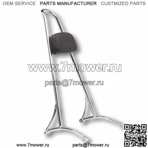 Burly Chrome Tall Sissy Bar Pad Backrest Harley Sportster XL 1994-2003 883 1200 (???ݧ?: Harley-Davidson)