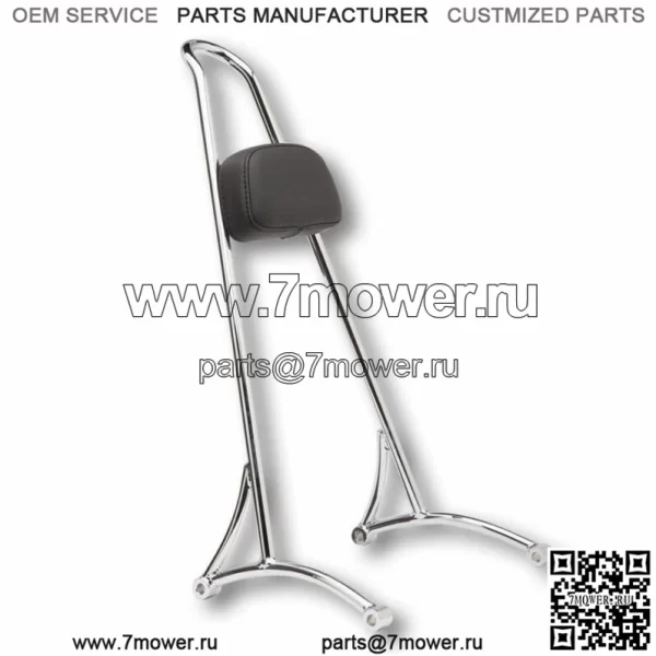 Burly Chrome Tall Sissy Bar Pad Backrest Harley Sportster XL 1994-2003 883 1200 (???ݧ?: Harley-Davidson)