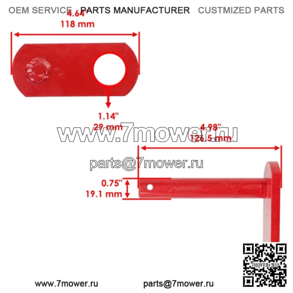 42498AM 67665 Снегоочиститель Ultra Mount Receiver Pin для Western - Image 2