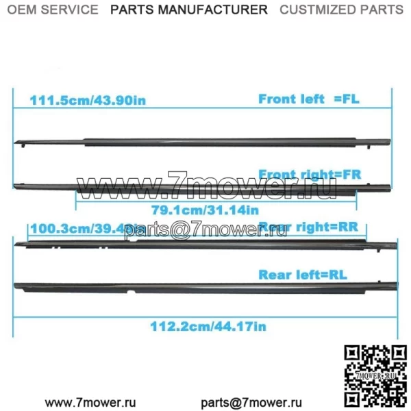4X хромированный уплотнительный ремень для Toyota Camry 2007 2008 2009 2010 2011 - Image 3