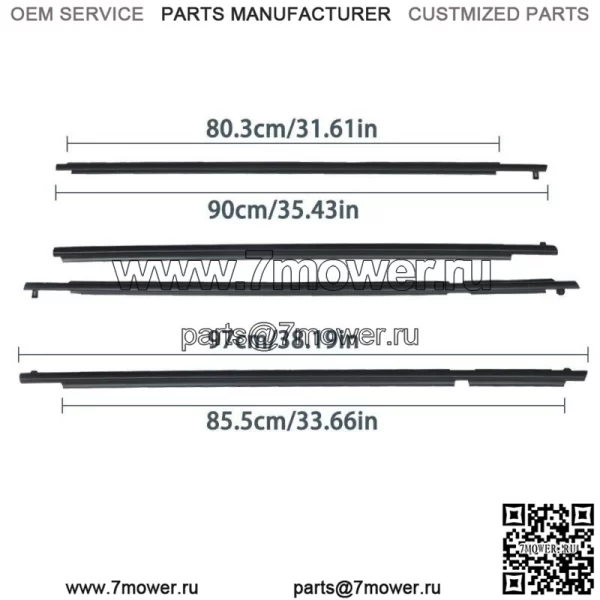 4 шт. оконный уплотнитель ремня внешний черный для Toyota RAV4 2006 2007 2008 - Image 4