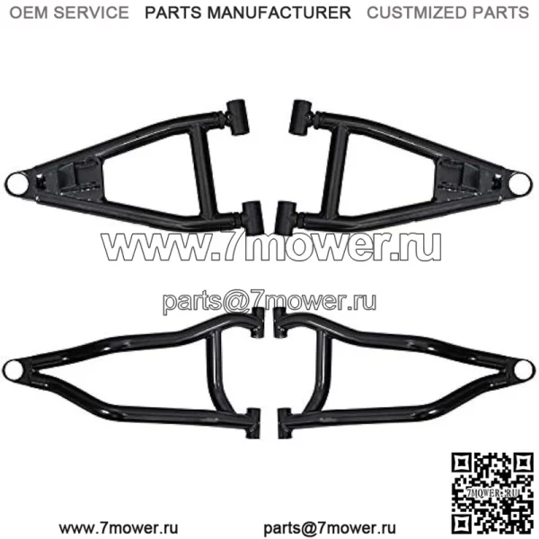 Рычаги со смещением вперед 1,5 дюйма для Polaris Ranger XP 800/XP 800 Crew/800 6x6 2010–2016 гг. | Подходит для шин диаметром до 28 дюймов | Включает стандартные предустановленные шаровые шарниры | Трубка 1,25 дюйма больше стандартной