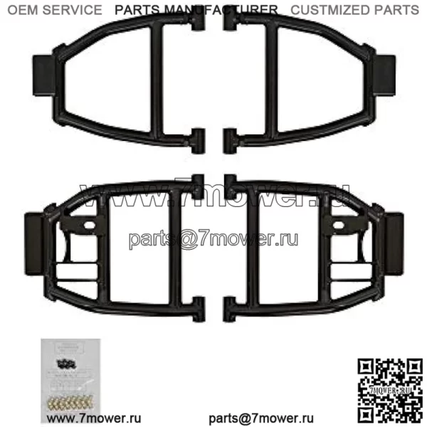 Задние рычаги с высоким зазором / рычаг управления для Polaris Ranger Full Size XP 900 / Crew (2013-2019) - черный