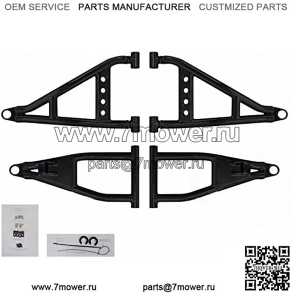 Смещенные вперед рычаги A размером 1,5 дюйма для Polaris Ranger XP 900 / Crew 2013–2019 гг. | Установите размер шин 28,5 дюйма | Трубка диаметром 1,25 дюйма на 25 % больше, чем у OEM! | Полная регулировка развала