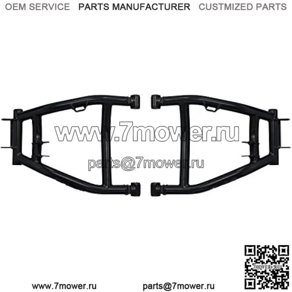 Задние А-образные рычаги с высоким клиренсом 1,5 дюйма для Honda Pioneer 700/700-4 2014 года выпуска | Стальные трубки 1 дюйм | Полная регулировка развала | Устойчивое к УФ-излучению порошковое покрытие | Включает предварительно установленные втулки из сверхвысокомолекулярного металла (UHMW).
