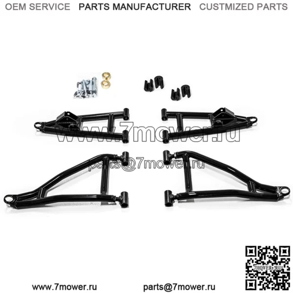 2-дюймовые смещенные вперед рычаги A для Polaris Ranger XP 1000 / Crew 2021–2022 гг. — см. комплектацию | Подходит для шин диаметром до 32 дюймов | Передние и задние амортизаторы | Трубка диаметром 1,25 дюйма на 25 % больше стандартной!