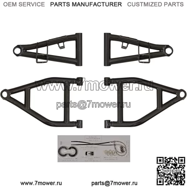 1,5-дюймовые черные передние смещенные рычаги A для Kawasaki Teryx 4/2014+ 2012+ Kawasaki Teryx 800/2015+ Kawasaki Teryx | Подходит для шин диаметром до 30 дюймов | Включает предустановленные шаровые шарниры для тяжелых условий эксплуатации.