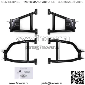 Смещенные ЗАДНИЕ рычаги A с высоким клиренсом 1,5 дюйма для Kawasaki Mule Pro FXT/FX/DX/DXT/FXR — черные — подходят для шин диаметром до 30 дюймов!