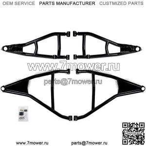 72-дюймовые широкие красные передние А-образные рычаги для Can-Am Maverick X3 2017+ 2017 года выпуска (см. комплектацию) | В 2,25 раза прочнее, чем стандартные | Дорожный просвет 1,5 дюйма | В комплект входят сверхпрочные предустановленные шаровые шарниры!