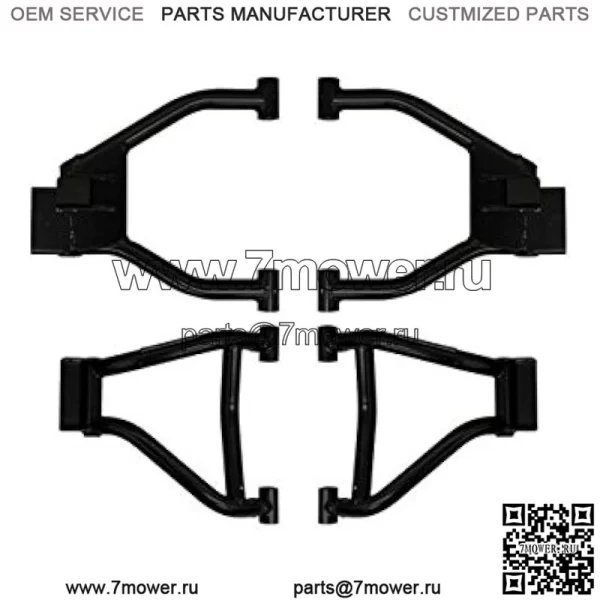 Задние А-образные рычаги с высоким клиренсом для Polaris Ranger 800/800 Crew / 800 6x6-1,5" 2010-2014 гг. — черные
