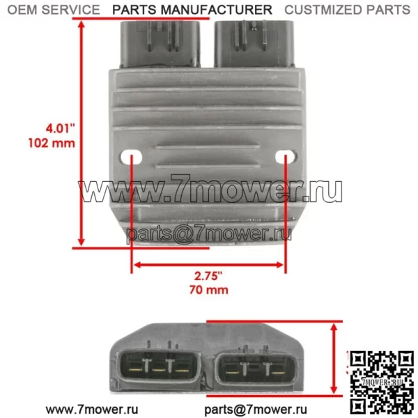 Регулятор выпрямитель Mosfet для Polaris Ranger 1000 Crew XP 2019-2020 4012941 (для: Polaris) - Image 4