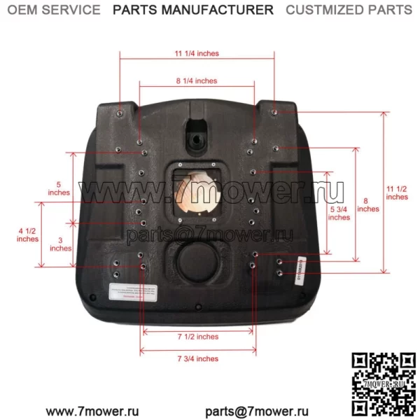 Черное сиденье с высокой спинкой для John Deere L110, L111, LA115, L118, L120, L130, L135 - Image 3
