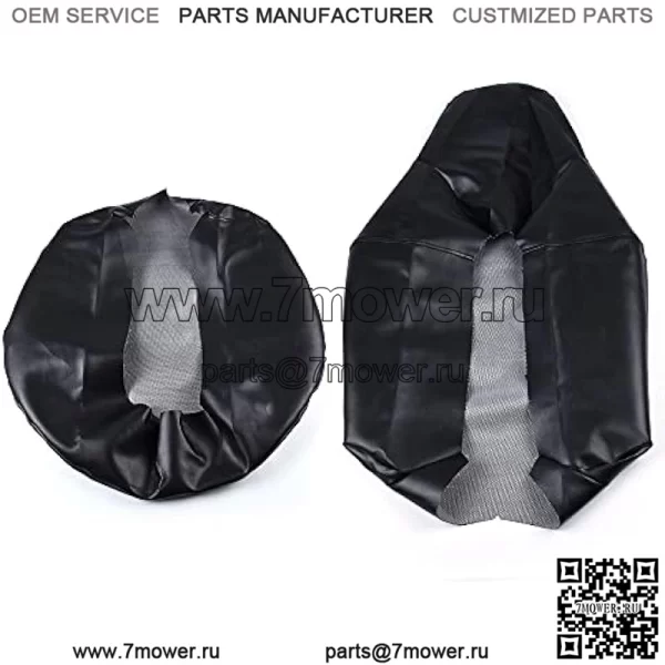 Комплект чехлов на сиденье PIT66, совместим с Polaris RZR 570 2012-2018/ Polaris RZR 800 2008-2014/ Polaris RZR 900 2011-2014/ ACE 325/570 2014-2017 Виниловый черный - Image 2