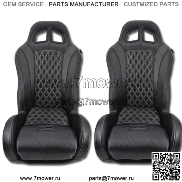 Набор из 2 сидений с черной подвеской и ромбовидной прошивкой CanAm Maverick X3 Turbo
