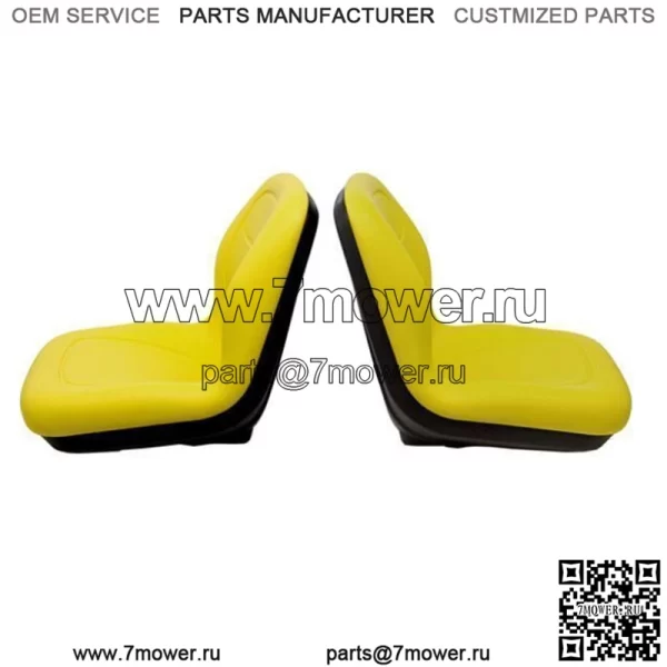 Пара желтых виниловых сидений John Deere Gator (2 шт.) подходят для Turf TX TXTurf Worksite и XUV - Image 2