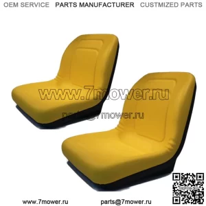 (2) Желтое сиденье с высокой спинкой подходит для John Deere Gator TX, Gator XUV, Gator 4x2 HPX, 4x4