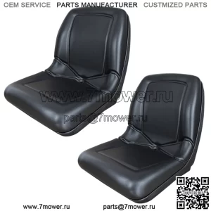 (2 сиденья) Сиденье с высокой спинкой для John Deere Gator CS TS TX 4X2 AM133476 — черное