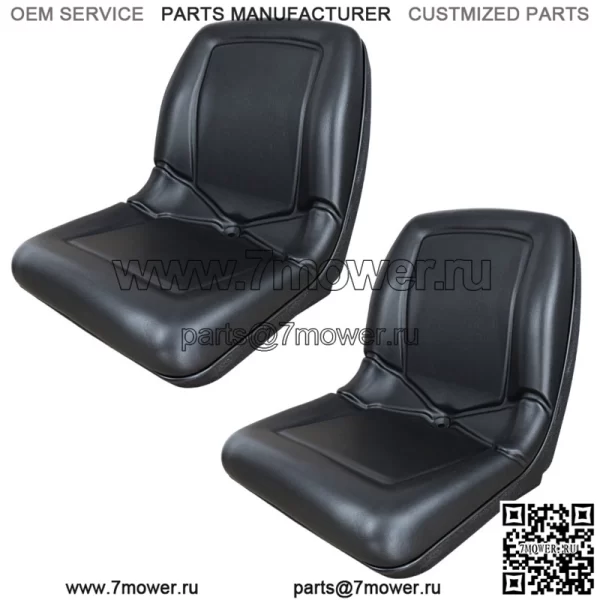(2 сиденья) Сиденье с высокой спинкой для John Deere Gator CS TS TX 4X2 AM133476 — черное