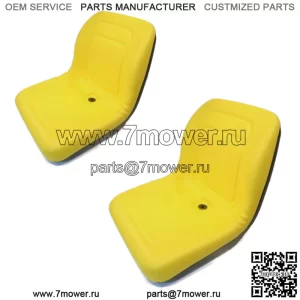 (2) Желтые сиденья с ВЫСОКОЙ СПИНКОЙ для автомобилей John Deere Gators TX: 4x2 и автомобилей UTV Turf TX