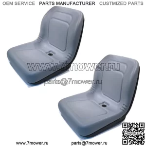 (2) Серые сиденья с ВЫСОКОЙ СПИНКОЙ для автомобилей John Deere Gators TX: автомобилей UTV 4x2 и Turf 4x2