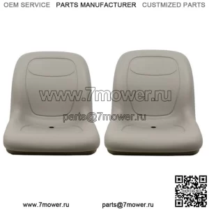 Пара серых виниловых сидений John Deere Gator (2 шт.) подходят для Turf TX TXTurf Worksite и XUV