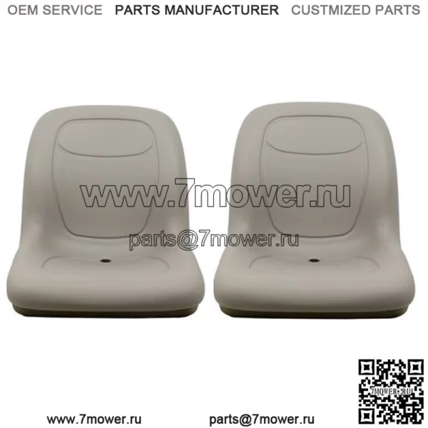 Пара серых виниловых сидений John Deere Gator (2 шт.) подходят для Turf TX TXTurf Worksite и XUV