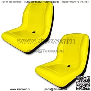 (2 сиденья) Желтое сиденье для John Deere Gator CS TS TX 4X2 AM133476 — сиденья с высокой спинкой