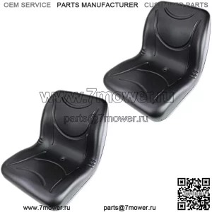 Два черных сиденья E-AM126149 (2 шт.) для John Deere Gator со сливным отверстием (M-Gator, E, Turf, TX 4X2, TH Turf, XUV550, 4X4 HPX, 4X2 Trail, 6X4 Trail++)
