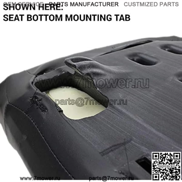 E-AM140946 Черная нижняя подушка сиденья DirectFit  для John Deere 4X2 HPX, 4X4 HPX, XUV625i, XUV825i, XUV855D, XUV825E, XUV825M, XUV855E, XUV855M, M-Gators+ - Image 4