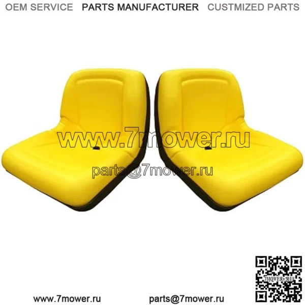 TRAC SEATS (2 сиденья) Желтое сиденье для John Deere Gator CS TS TX 4X2-15 дюймов, спинка — AM133476 - Image 2