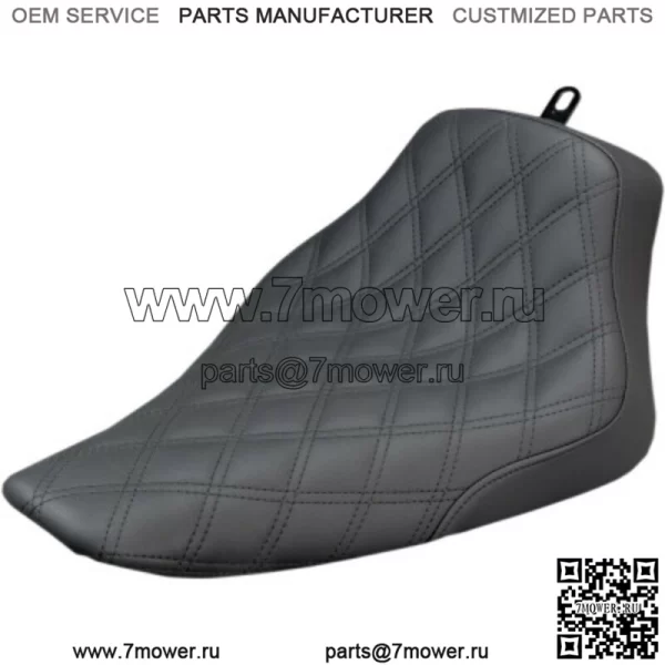 Seatdlemen Black Renegade Lattice Stitch Solo Seat Harley 11-17 Softail FXS FLS (???ݧ?: Harley-Davidson)