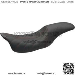 Mustang Revere Journey 2 Up 1 Piece Seat Red Gravity Stitch Harley 08+ Touring (???ݧ?: Harley-Davidson)