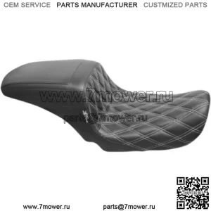 Le Pera Kickflip White Double Diamond Stitch Step 2 Up Seat 06-2017 Harley Dyna (???ݧ?: Harley-Davidson)