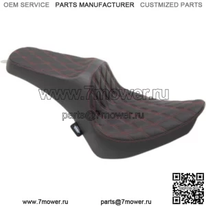 Predator III Red Double Diamond Seat 2 Up Harley 00-17 Softail (???ݧ?: Harley-Davidson)