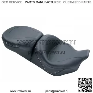 Mustang Smooth One Piece Seat Black Studs Harley Touring Bagger Dresser 08-2020 (???ݧ?: Harley-Davidson)