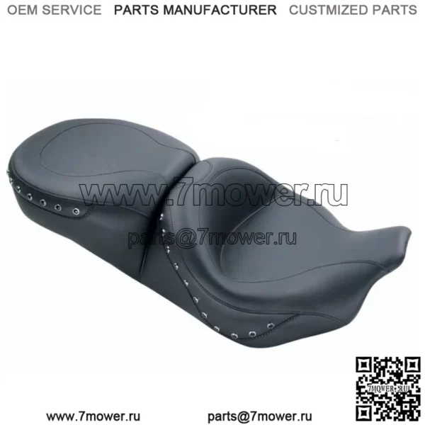 Mustang Smooth One Piece Seat Black Studs Harley Touring Bagger Dresser 08-2020 (???ݧ?: Harley-Davidson)