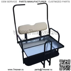 Комплект заднего откидного сиденья для гольф-мобиля Club Car модели DS (1982-2000/Buff) с поручнем