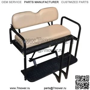 Комплект заднего откидного сиденья для гольф-кара EZGO модели RXV 2008-2015 гг. (камень) с поручнем