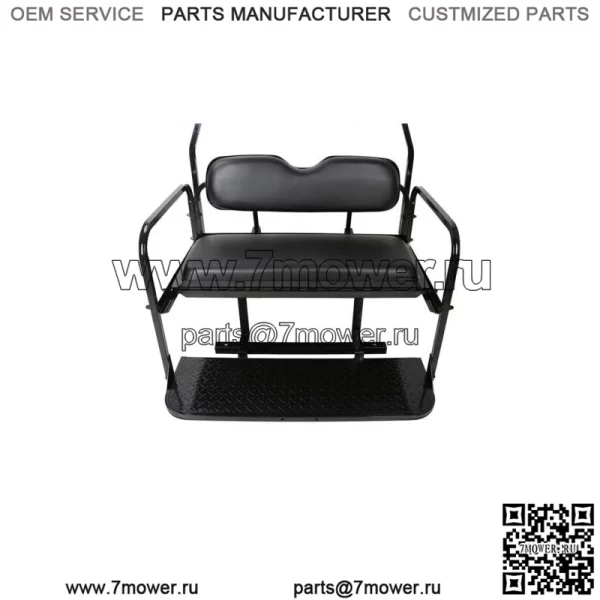 Комплект заднего откидного сиденья Заднее сиденье для Club Car DS Golf Cart 2000-2013 годов, складной черный