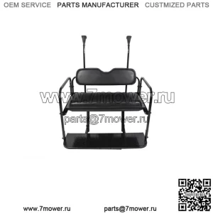 Комплект откидных задних сидений для клубного автомобиля Precedent Golf Cart *ЧЕРНЫЕ ПОДУШКИ СИДЕНИЙ*