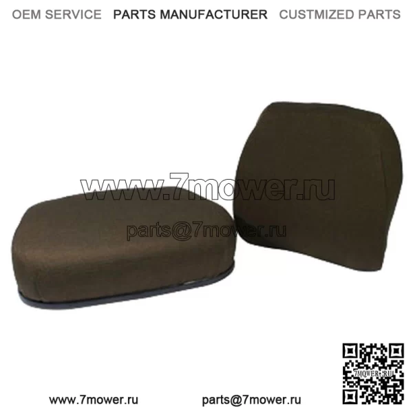 Комплект подушек сиденья из коричневой ткани подходит для John Deere 2350 2550 4050 4250 4450 4650 4850