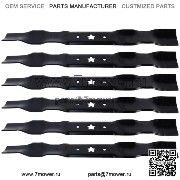 (6) Мульчирующие ножи Mower Blades для дек Poulan 531307223 42 дюйма