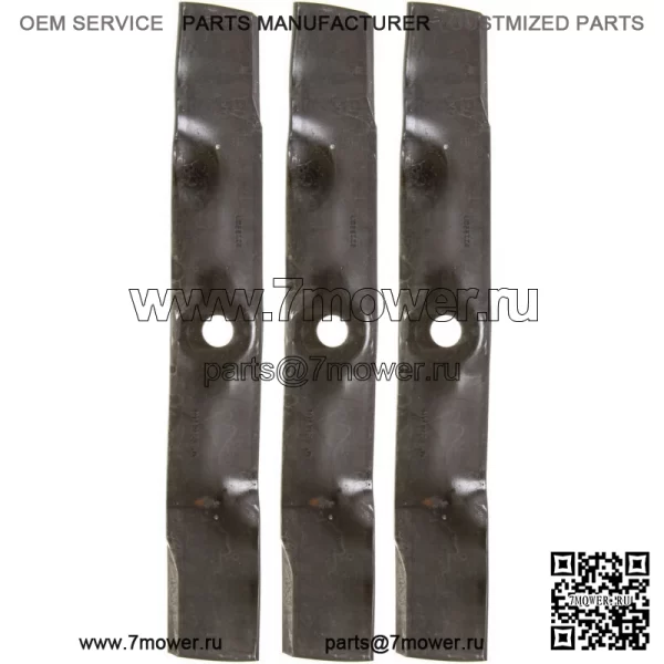 John Deere UC22009 Лезвия косилки, комплект из 3 шт., 48-дюймовая дека GX 325 355 X 300 320 LT 180 Z425
