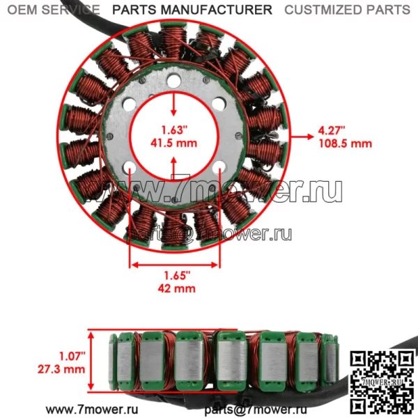 Статор для Polaris Sportsman 400 HO 4X4 2008-2014 Статор Магнето Генератор (Для: Polaris) - Image 2