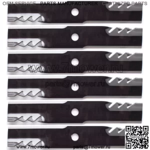 6PK 596-322 G5 Лезвия Gator для 52" Exmark 103-6392, 103-6402
