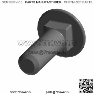 Болт с квадратным подголовком, M8 x 1,25 x 25, ZOD, деталь 7518920
