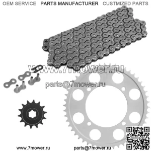 Приводная цепь и звездочки для Kawasaki KLX140 2008-2024 428 Pitch 122 Link