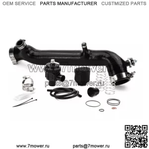 Черная силиконовая зарядная трубка W BOV Polaris RZR Turbo R, XPT, XP4, Turbo S, Pro