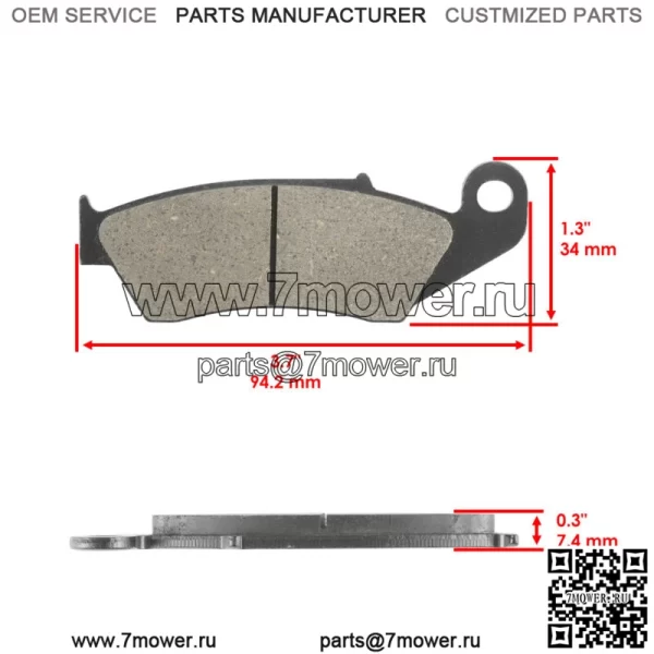 Передние тормозные колодки для Honda CRF450 2002-2024 / 45105-MY6-415 - Image 2