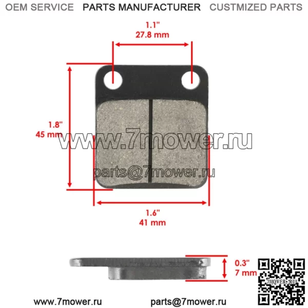 Передние и задние тормозные колодки для Kawasaki KVF400 Prairie 400 4X4 1997-2002 - Image 3